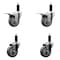Service Caster 3.5'' Gray Poly Swivel 1-1/8'' Expanding Stem Caster Set 2 Total Lock Brakes, 4PK SCC-EXTTL20S3514-PPUB-2-S-2-118 - alternate 1